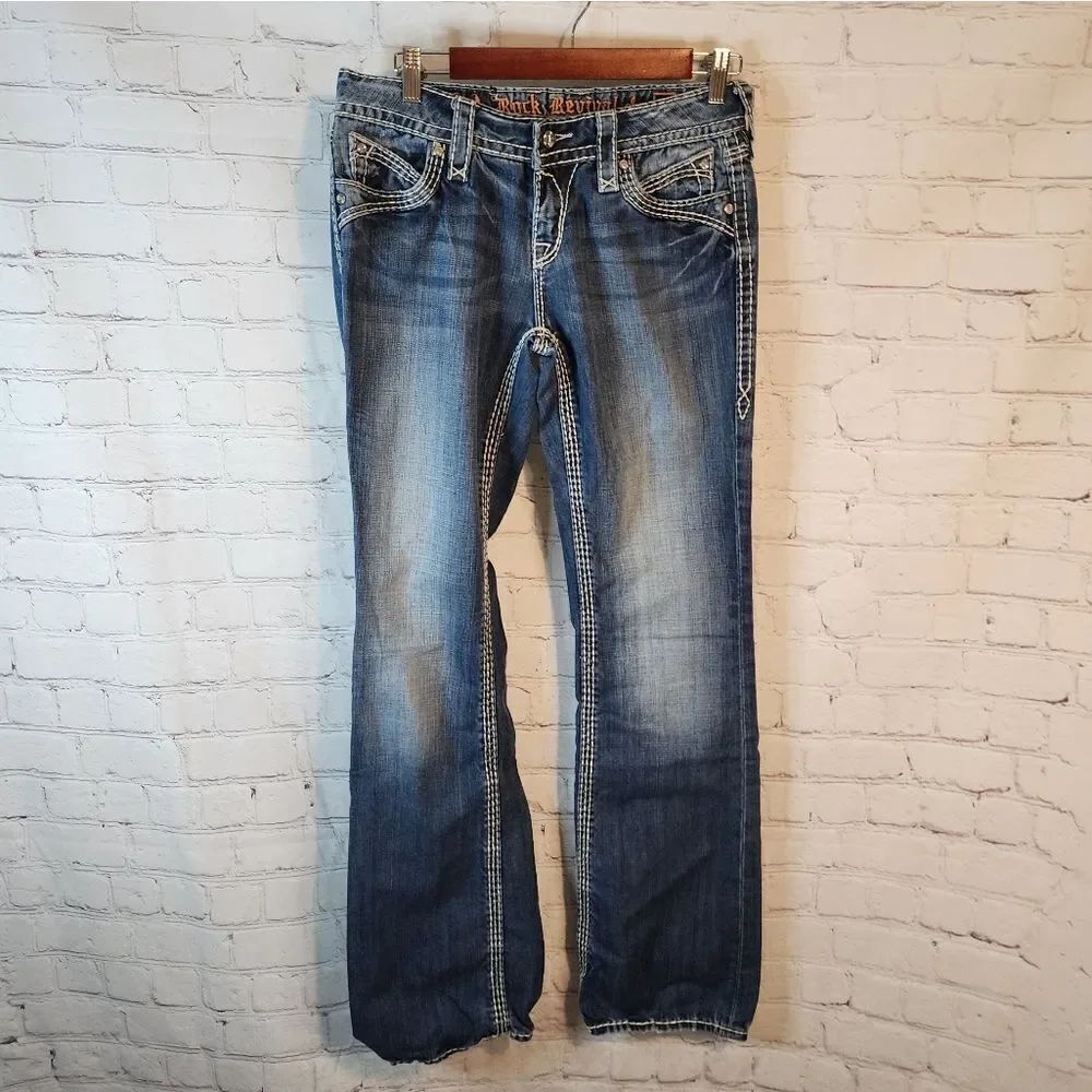 Women's Rock Revival "Elavia, Easy Boot" jeans, size 27